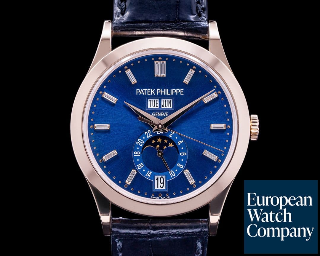 Image of Patek Philippe Annual Calendar 5396R-015 Rose Gold Blue Diamond Dial 