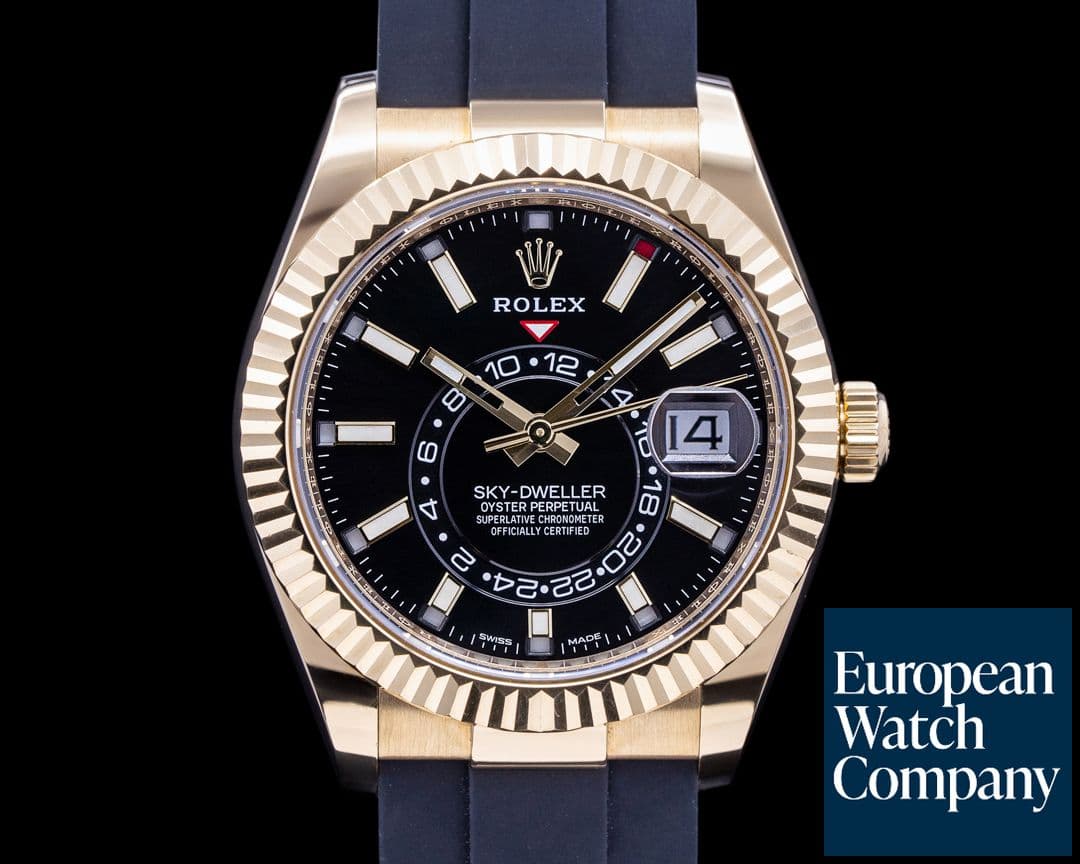 Image of Rolex Sky Dweller 326238 Black Dial 18k Yellow Gold / OysterFlex 2021