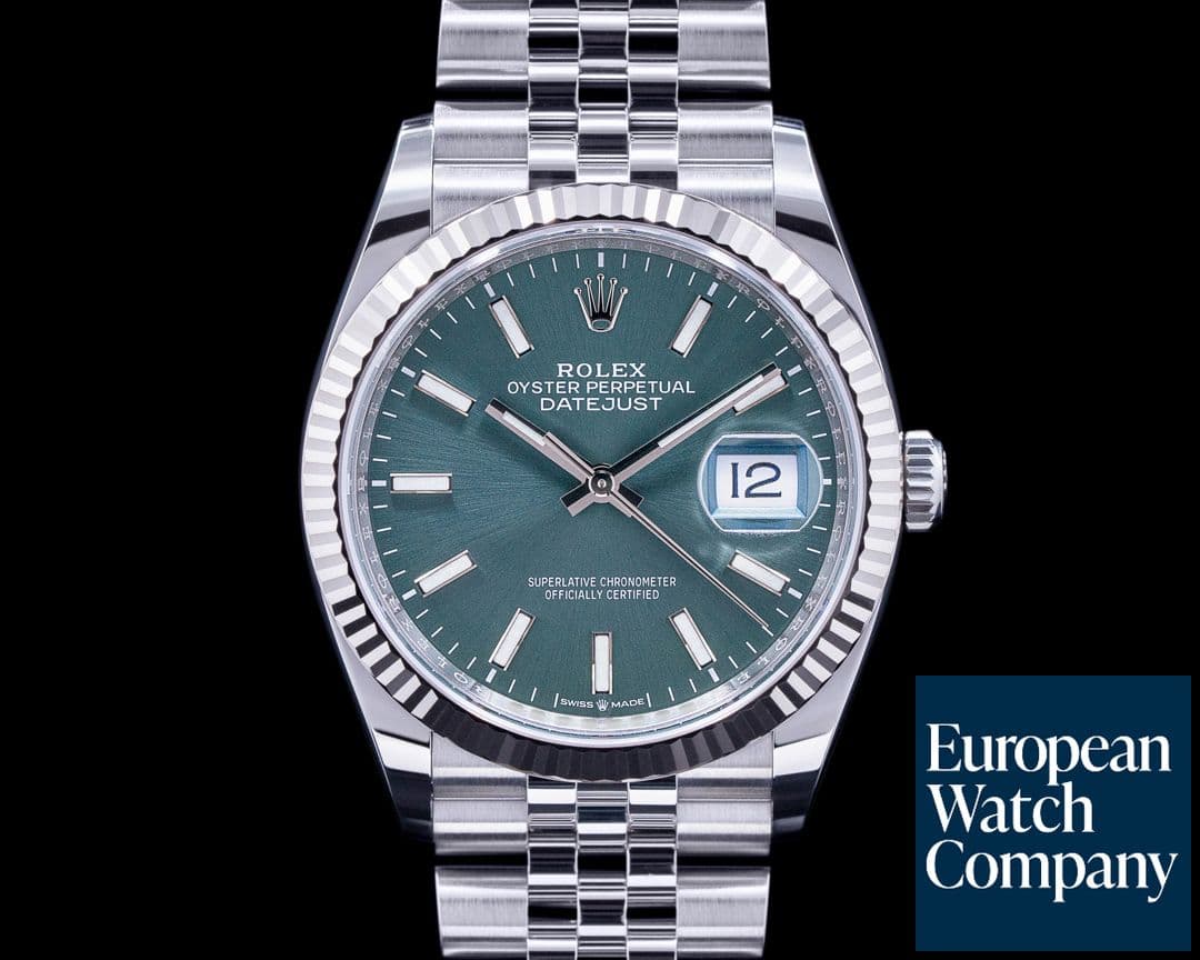Image of Rolex Datejust "Mint" Stick Dial / Jubilee Bracelet 2022