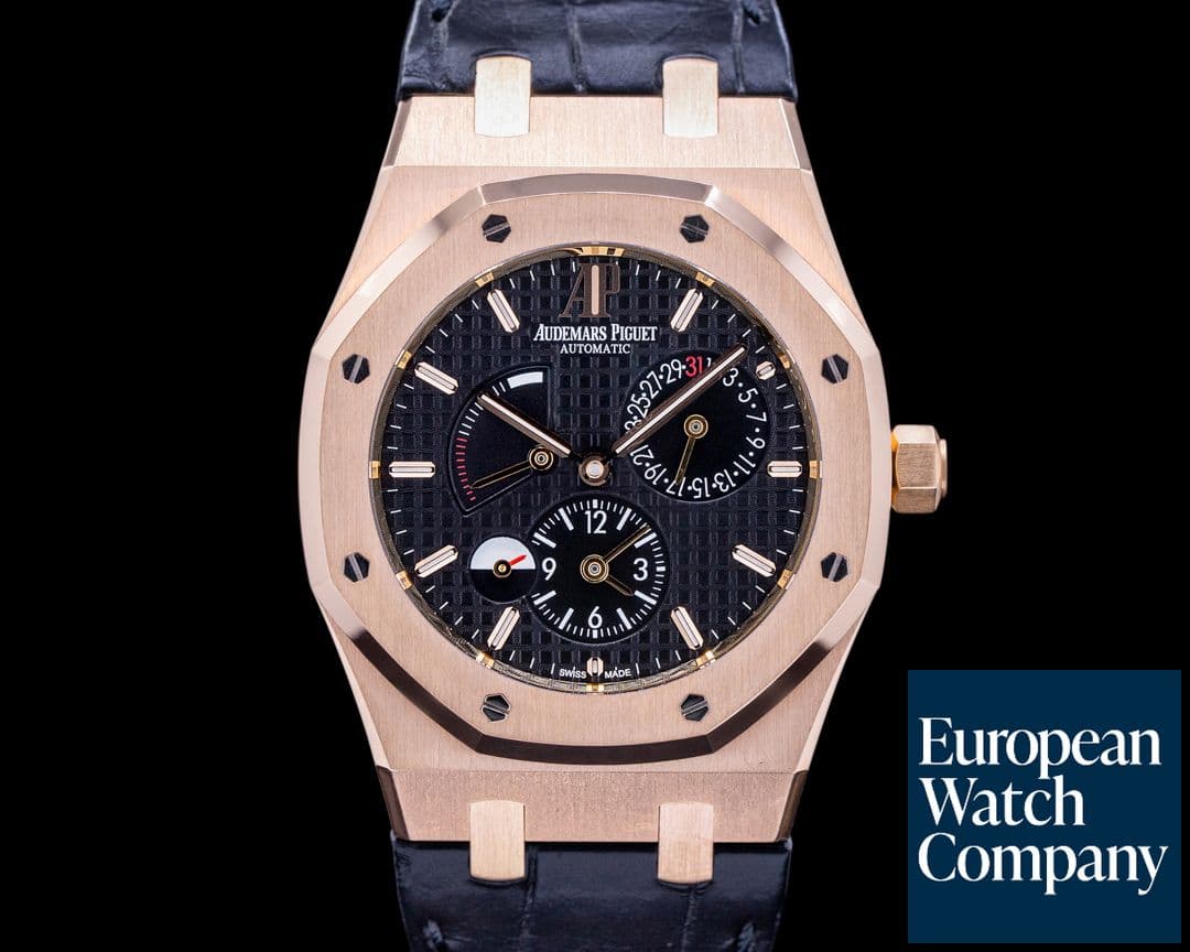 Image of Audemars Piguet Royal Oak Dual Time 26120OR 18K Rose Gold / Black Dial 