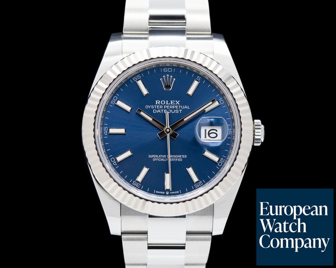 Image of Rolex Datejust 41 Blue Stick 
Dial SS / SS 2021