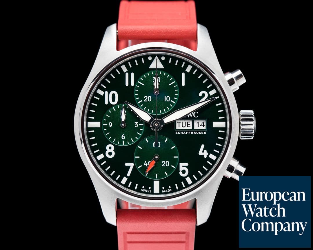 Image of IWC Pilot's Watch Chronograph 41mm SS Green dial