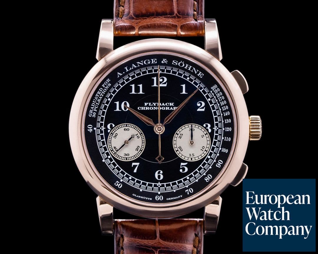 Image of A. Lange and Sohne 1815 Flyback Chronograph Black Dial 401.031 18K Rose Gold 