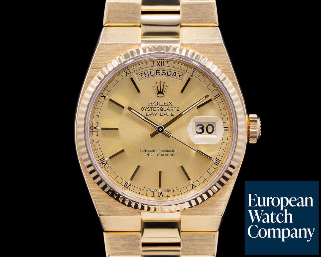 Image of Rolex OysterQuartz Day Date 18K Yellow Gold / Champagne Dial 