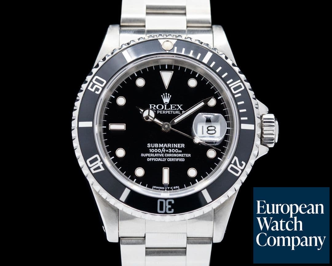 Image of Rolex Submariner SS Black Dial Circa 1992 COMPLETE