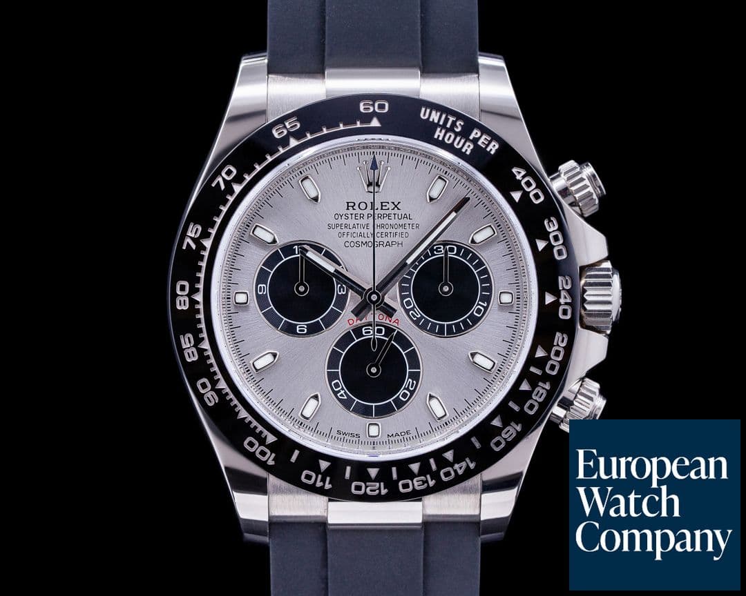 Image of Rolex Daytona 116519 18K White Gold Ceramic Oysterflex Silver Dial