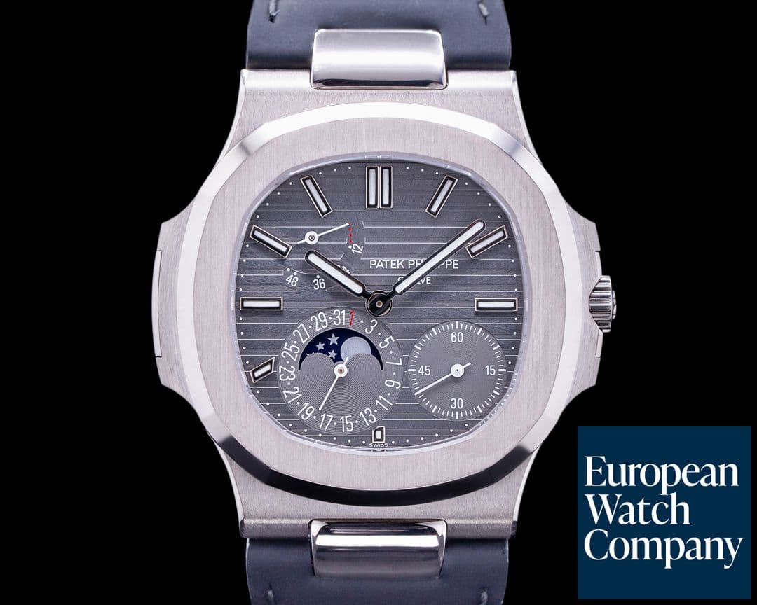 Image of Patek Philippe Nautilus 5712G Power Reserve Moonphase 18K White Gold 