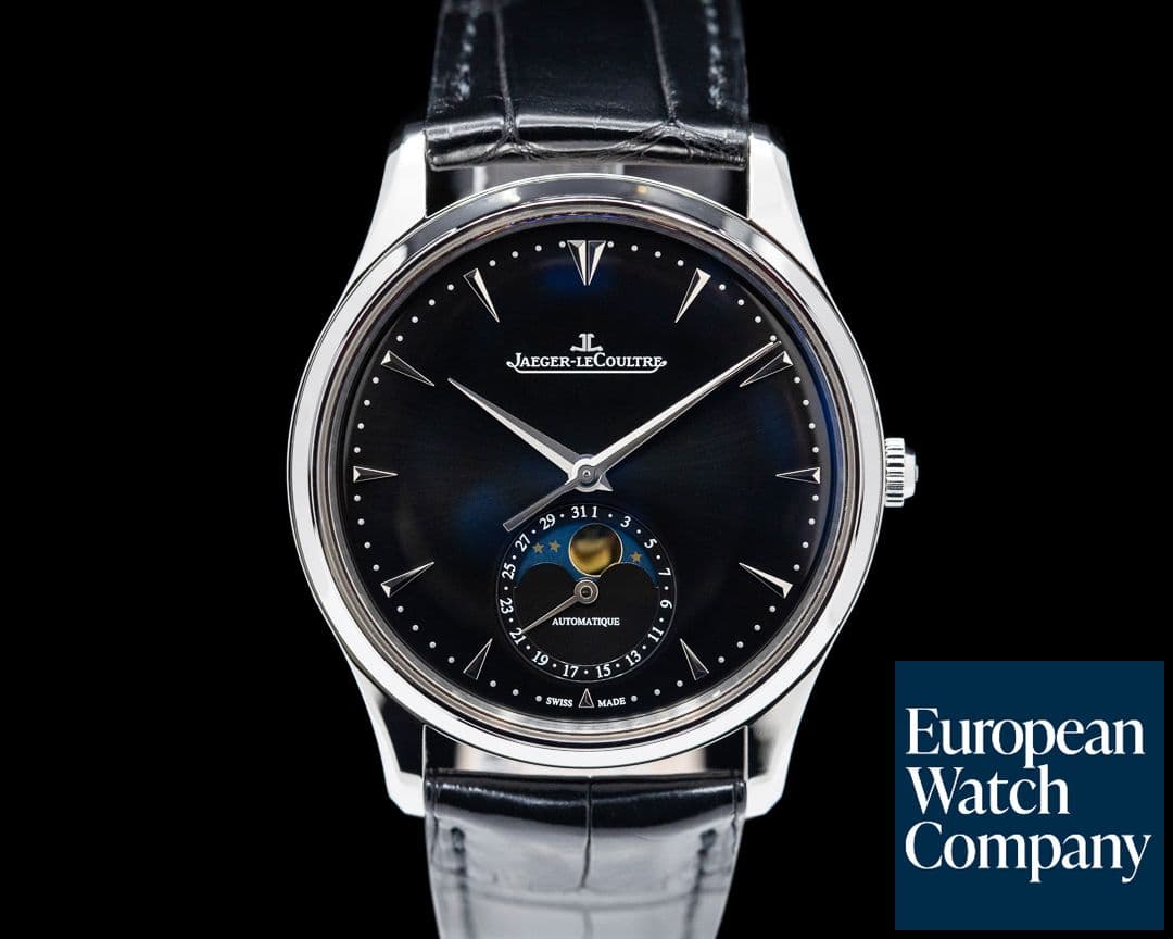 Image of Jaeger LeCoultre Master Ultra Thin Moon SS Black Dial 
