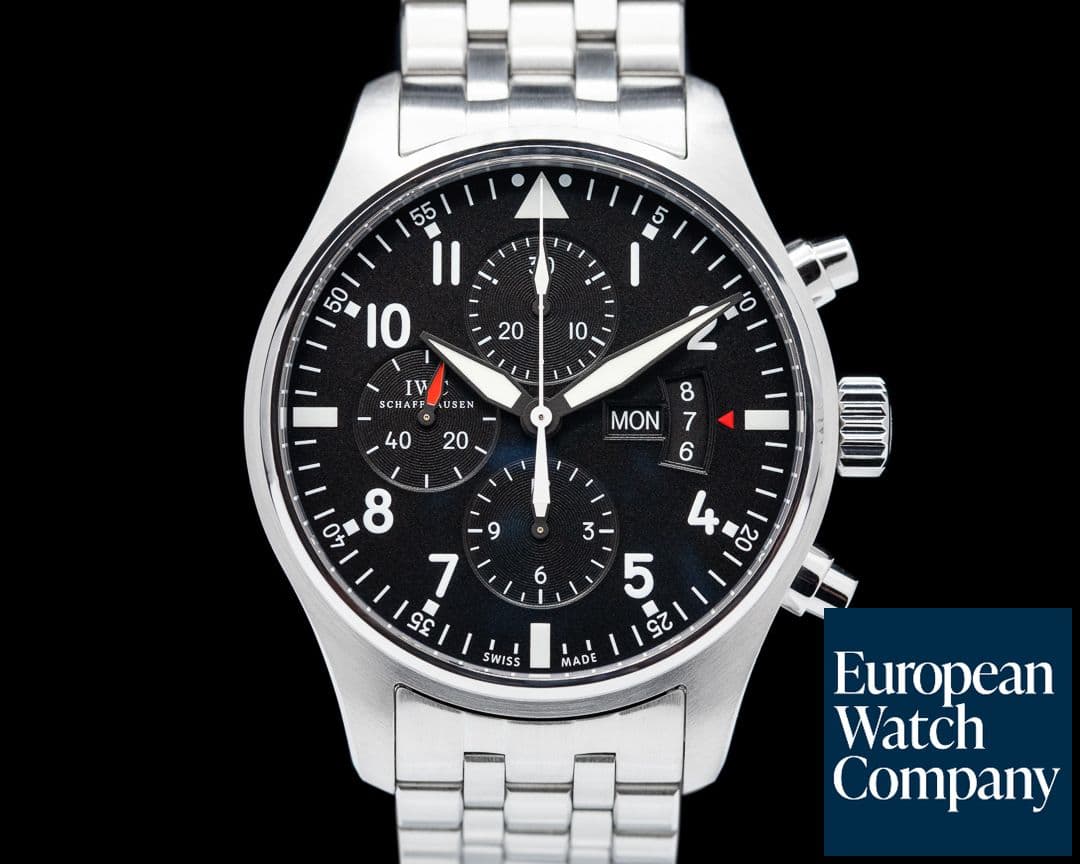 Image of IWC Pilot Chronograph SS Black Dial 43MM