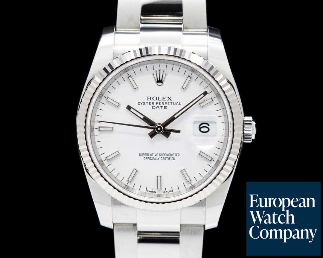 Image of Rolex Oyster Perpetual Date White Dial SS