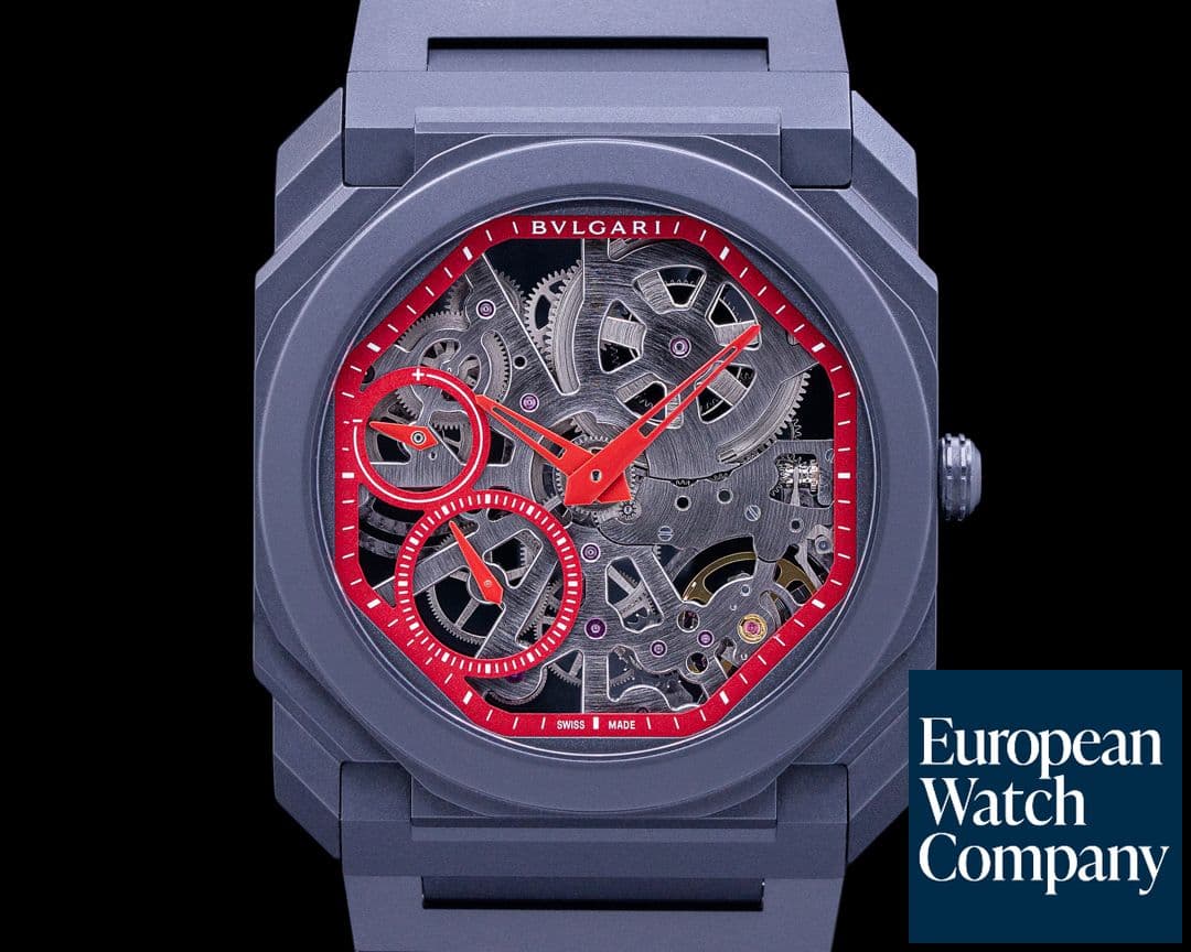 Image of Bulgari Octo Finissimo Skeleton Red Limited Edition Ceramic