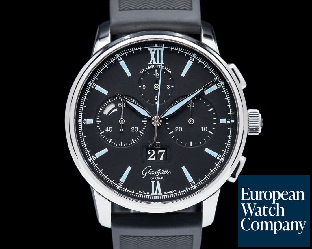 Image of Glashutte Original Senator Chronograph Panorama Date / Black Dial 