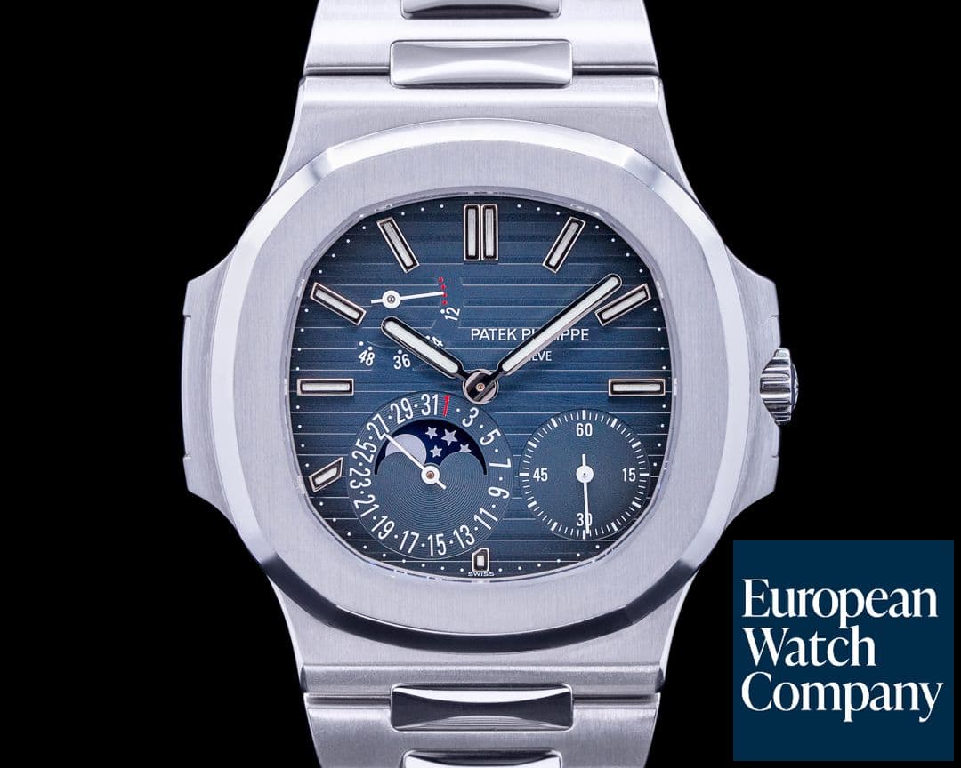 Image of Patek Philippe Jumbo Nautilus 5712 Moonphase Power Reserve SS 