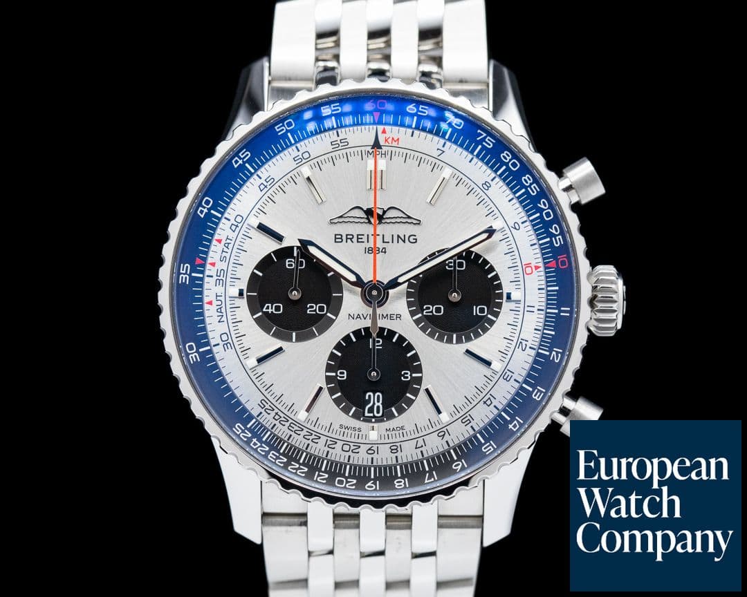 Image of Breitling Navitimer B01 Chronograph Silver Panda Dial SS/SS