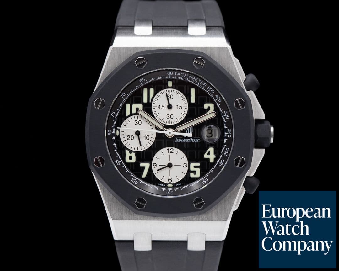 Image of Audemars Piguet Royal Oak Offshore Chronograph Rubberclad Black Dial 42MM FACTORY SERVIC