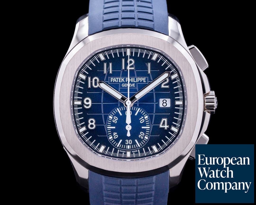Image of Patek Philippe 5968G Aquanaut Chronograph White Gold Blue Dial Chronograph UNWORN 2022