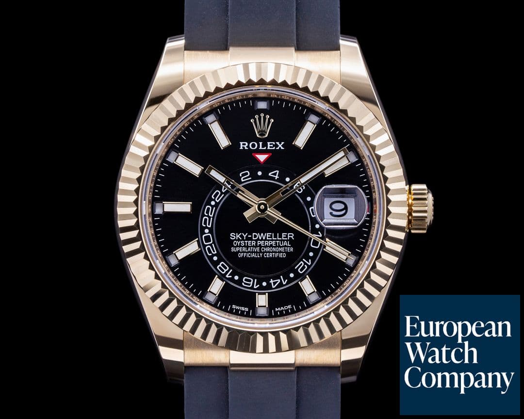 Image of Rolex Sky Dweller 326238 Black Dial 18k Yellow Gold / OysterFlex 2023