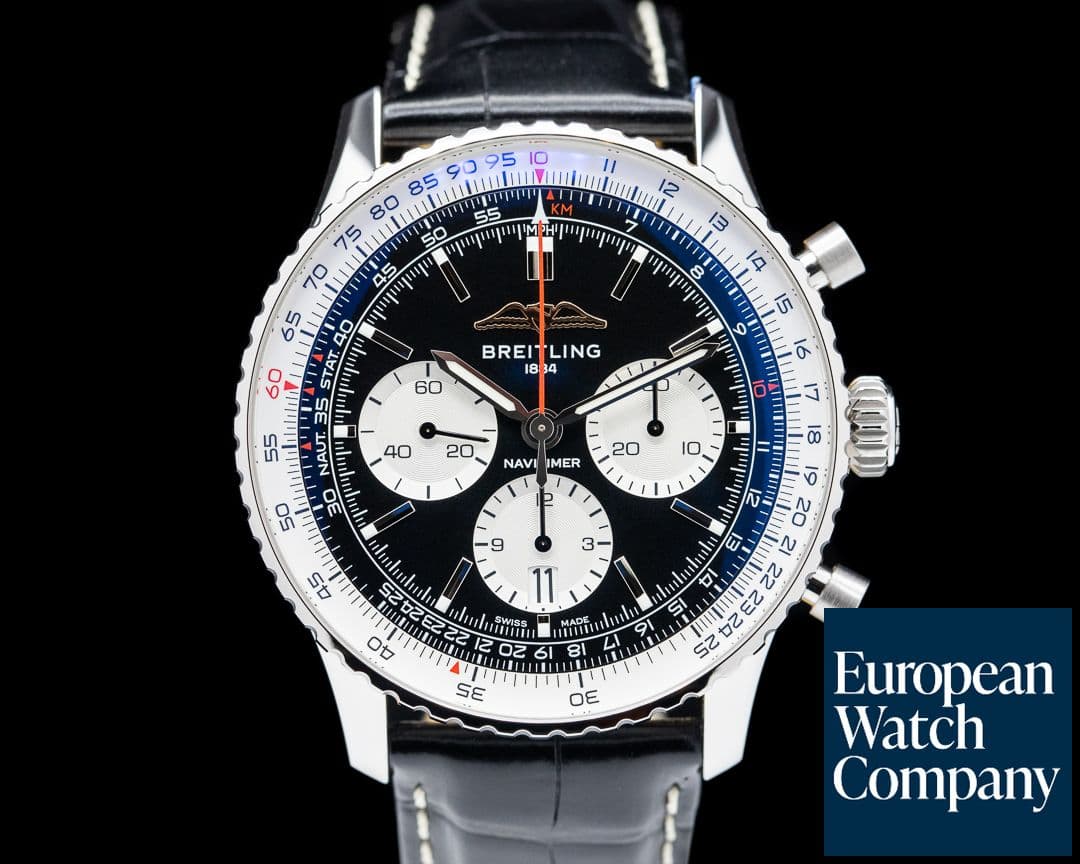 Image of Breitling Navitimer B01 Chronograph Black Dial SS