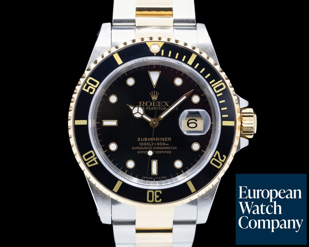 Image of Rolex Submariner Black Dial SS/18K Box & Papers 1999