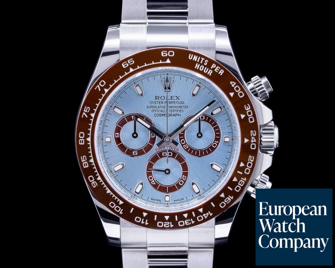 Image of Rolex Daytona 116506 Platinum Glacier Blue / Brown Ceramic 