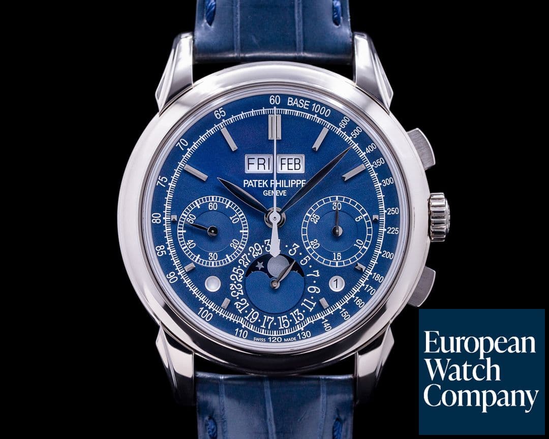 Image of Patek Philippe Perpetual Calendar Chronograph 5270G Blue Dial "CHIN" RARE