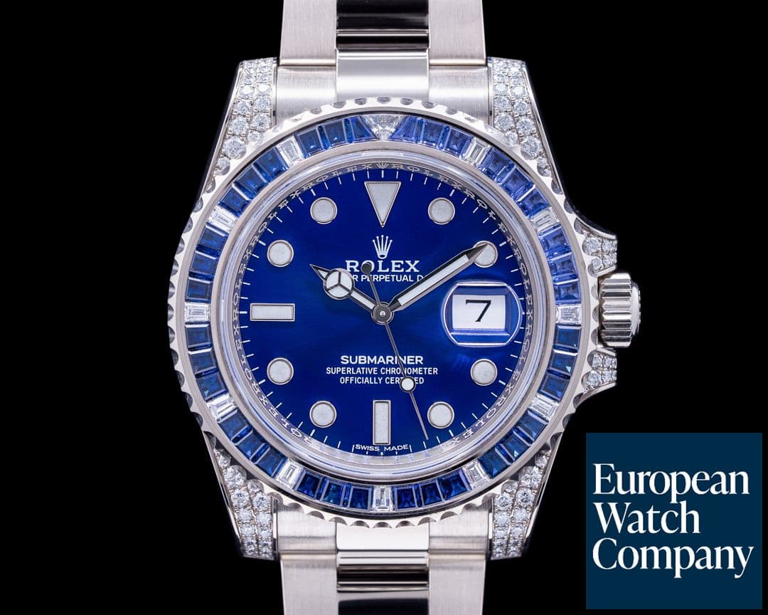 Image of Rolex Submariner Date 116659SABR 18K White Gold  Diamonds Sapphires