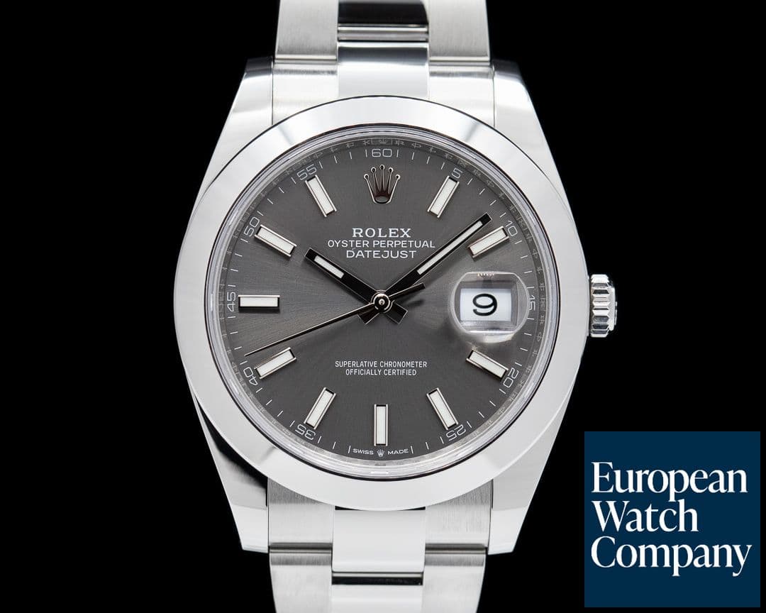 Image of Rolex Datejust 41 126300 Rhodium Stick Dial SS 2022