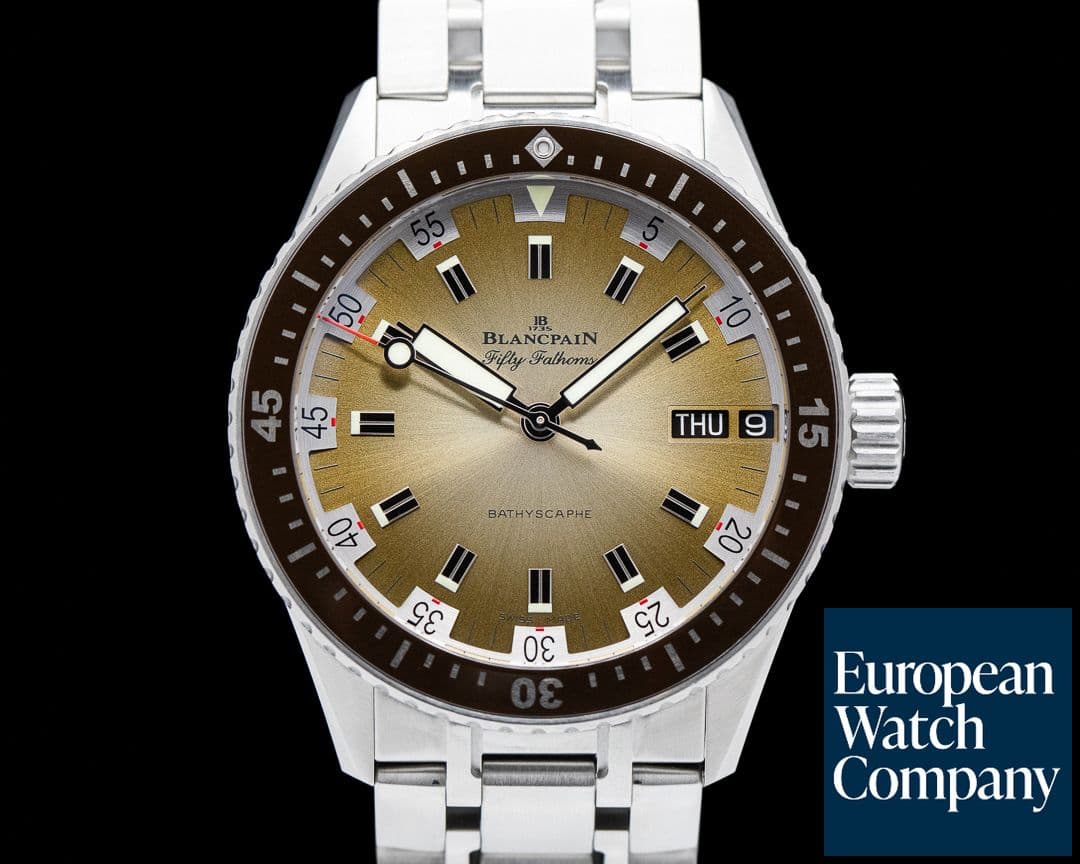 Image of Blancpain Fifty Fathoms Bathyscaphe Day Date Desert Edition LE