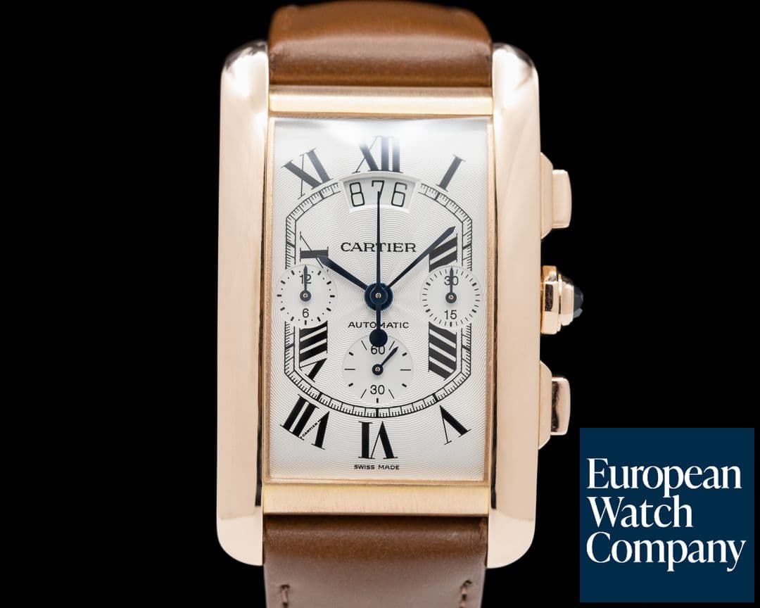 Image of Cartier Tank Americaine XL Chronograph 18K Rose Gold