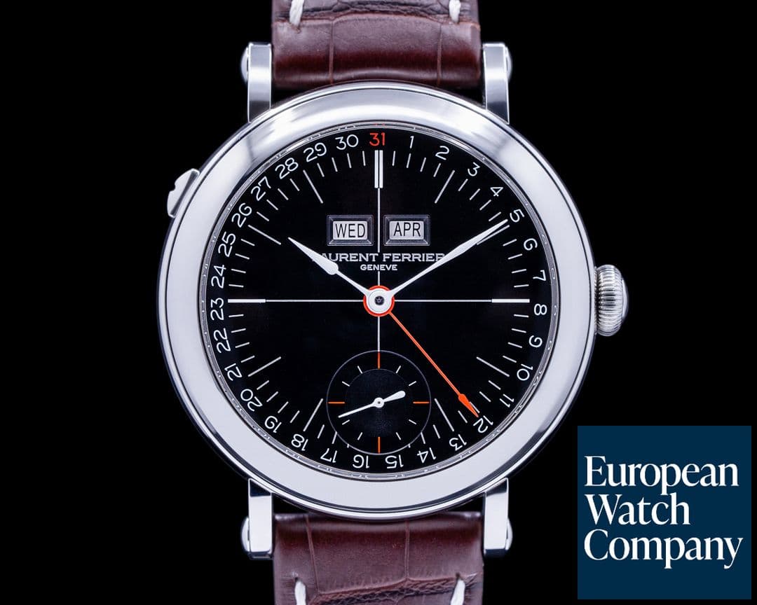 Image of Laurent Ferrier Galet Annual Calendar Montre Ecole Black Dial SS 