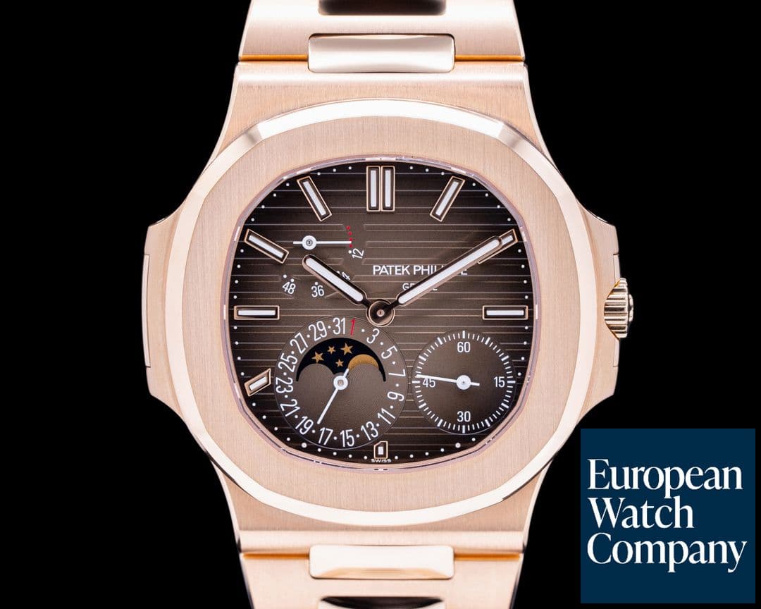 Image of Patek Philippe Jumbo Nautilus 5712/1R Power Reserve Moon 18K Rose Gold UNWORN 2022