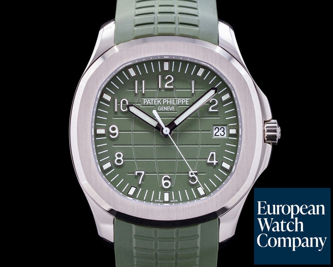 Image of Patek Philippe Aquanaut 5168G 18K White Gold / Khaki Green Dial 2023 UNWORN