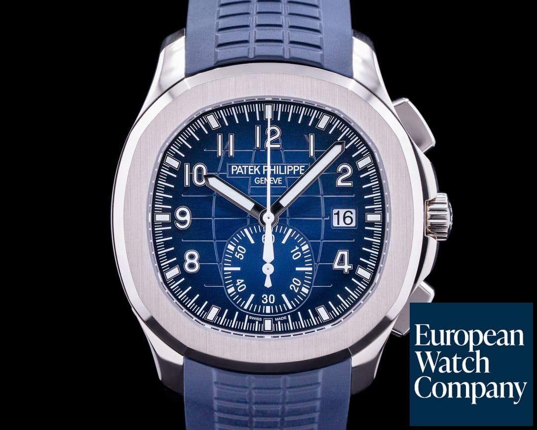 Image of Patek Philippe 5968G Aquanaut Chronograph White Gold Blue Dial Chronograph UNWORN 2022