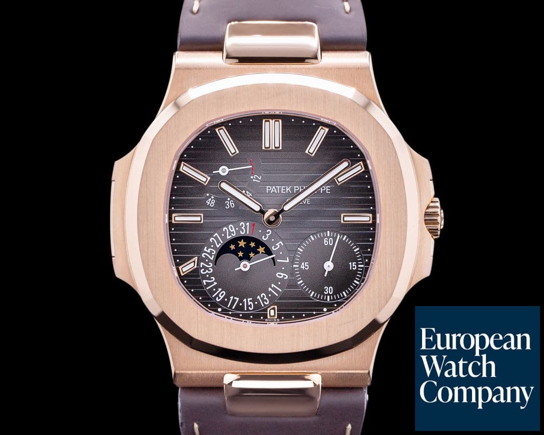 Image of Patek Philippe Jumbo Nautilus 5712R Power Reserve Moon 18K Rose Gold UNWORN 2023