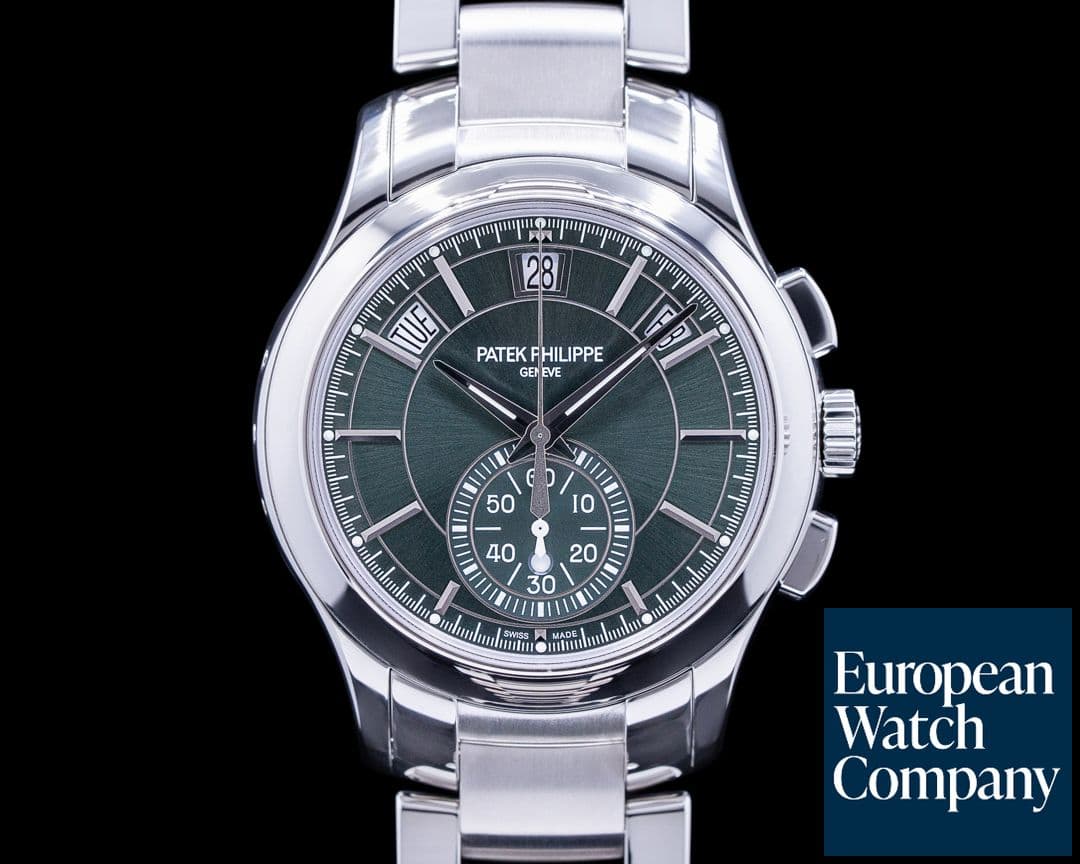 Image of Patek Philippe 5905/1A Chronograph Annual Calendar Green Dial SS 2023 UNWORN