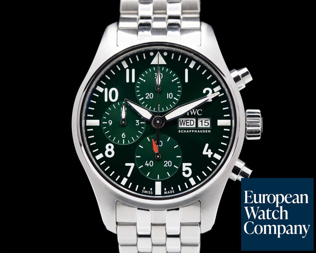Image of IWC Pilot's Watch Chronograph 41mm SS Green dial