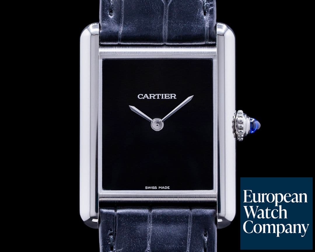 Image of Cartier Tank Must Watch SS Black Dial 2022