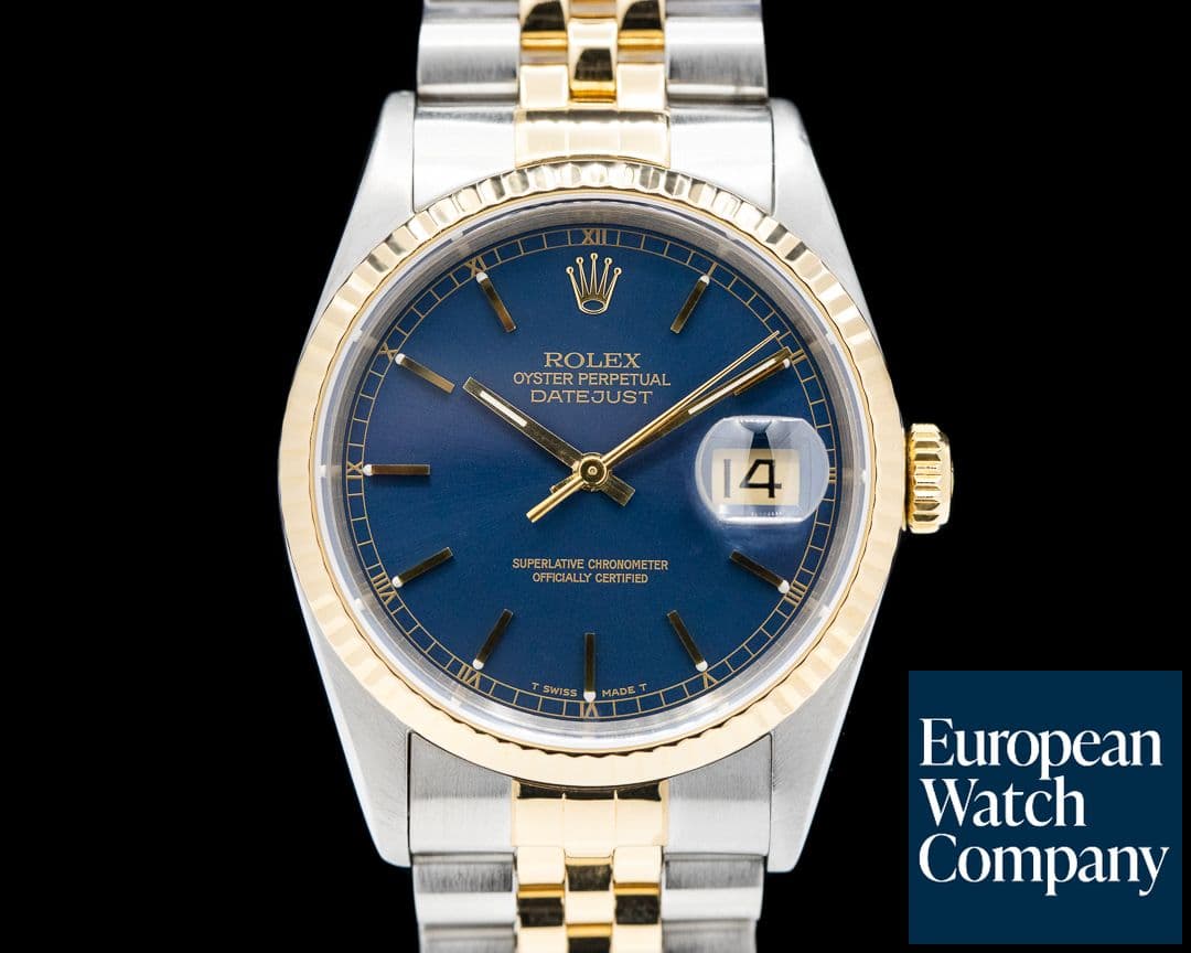 Image of Rolex Datejust Blue Roman Dial Jubilee 18K / SS 