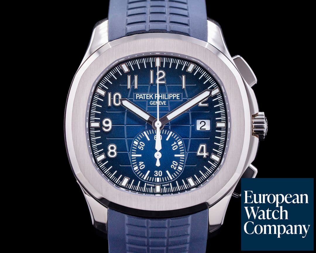 Image of Patek Philippe 5968G Aquanaut Chronograph White Gold Blue Dial Chronograph UNWORN 2022
