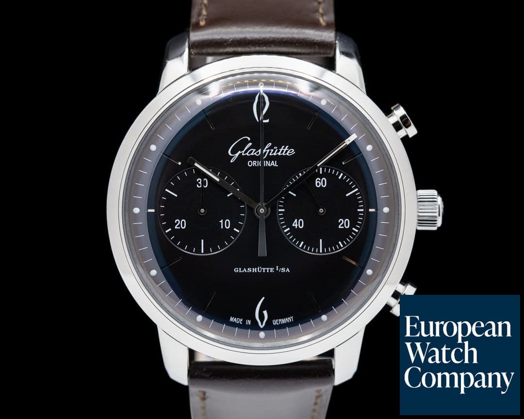 Image of Glashutte Original Senator Sixties Chronograph Black Dial 42MM