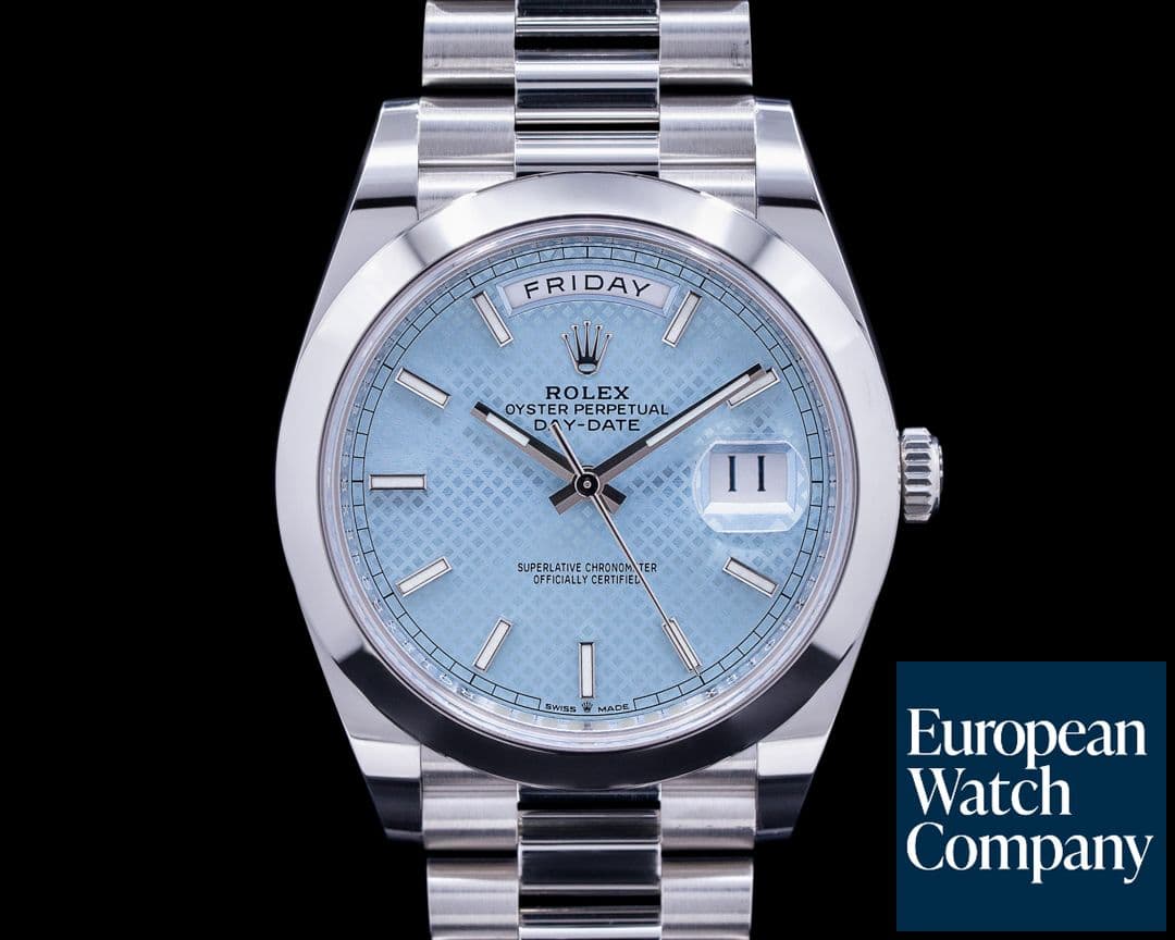Image of Rolex Day Date 228206 Platinum Blue Dial 40MM 2022