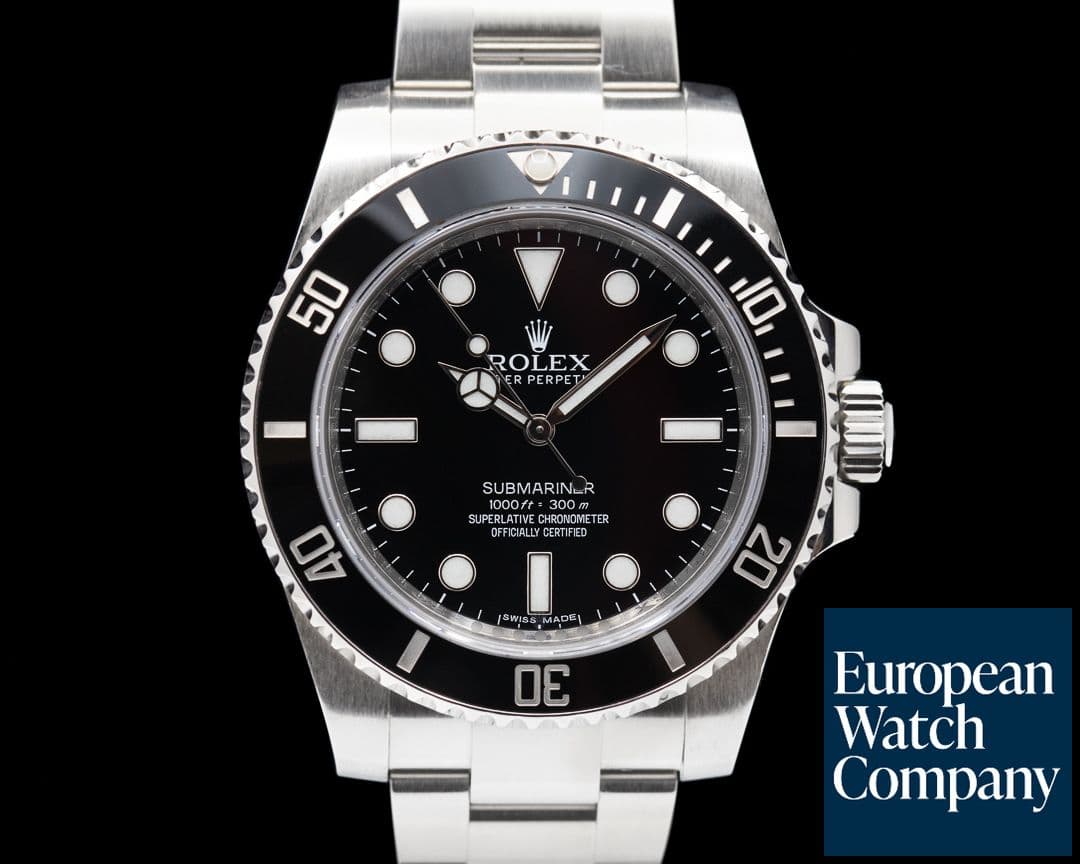 Image of Rolex Submariner 114060 No Date Ceramic Bezel SS 