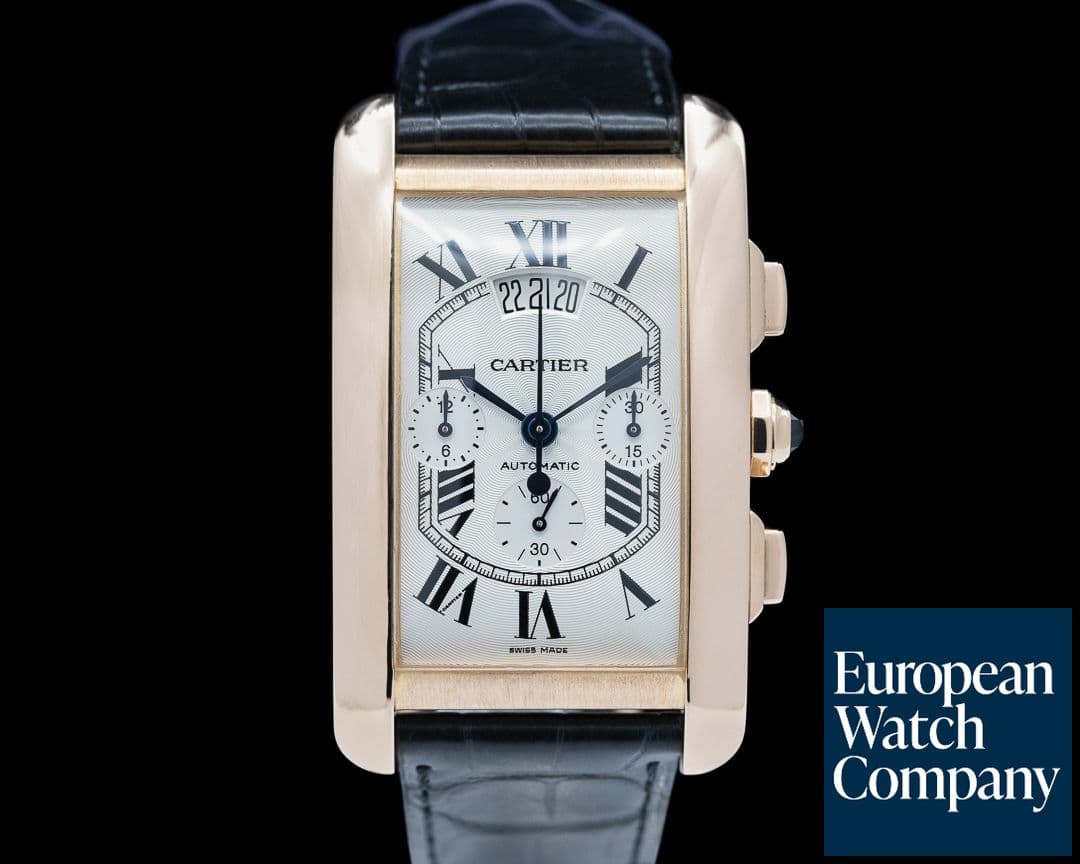 Image of Cartier Tank Americaine XL Chronograph 18K Rose Gold