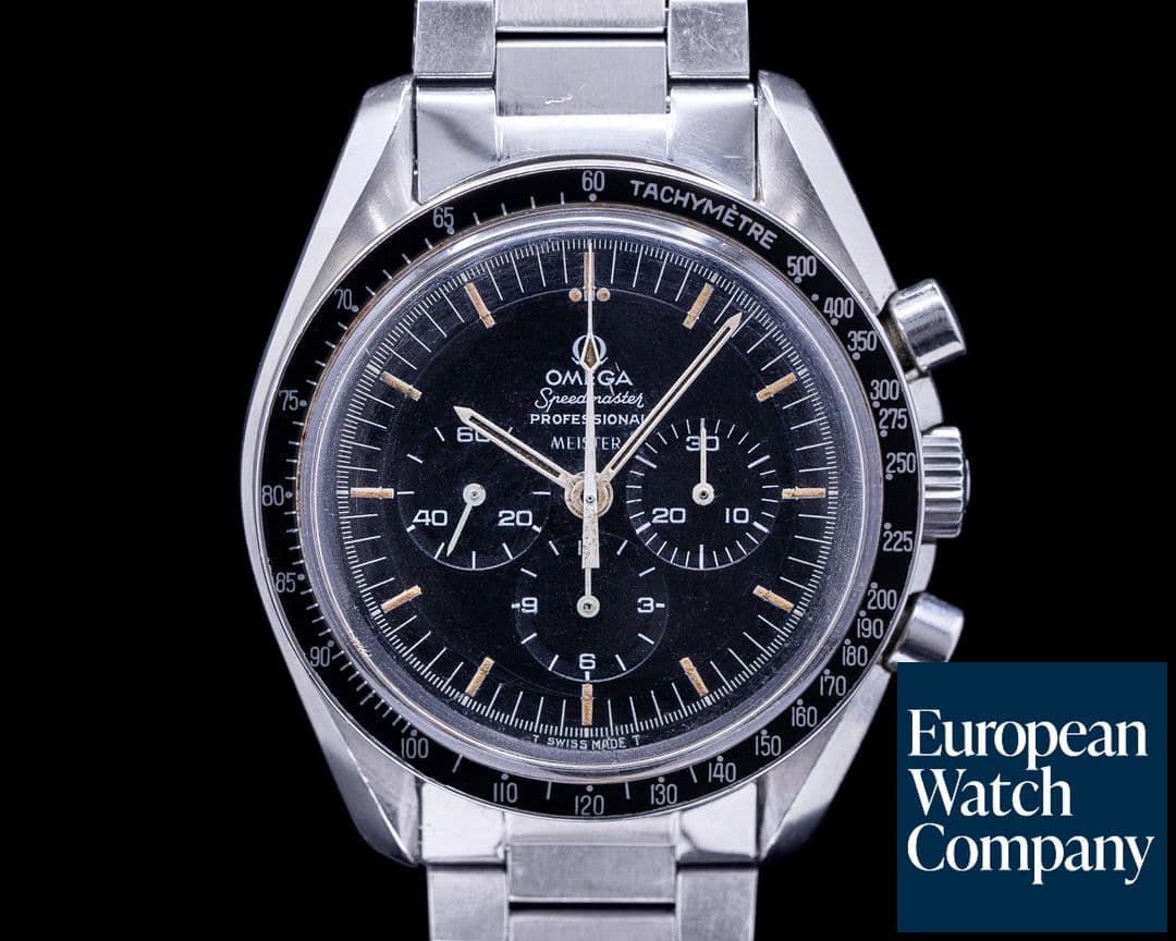 Image of Omega Speedmaster MEISTER SIGNED Dial SS Transitional / 1039 Bracelet COMPLETE