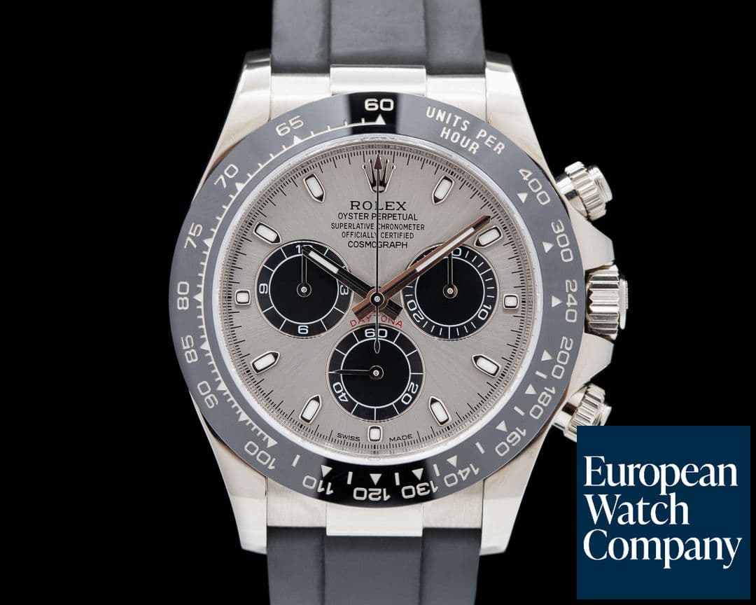 Image of Rolex Daytona 116519 18K White Gold Ceramic Oysterflex Silver Dial