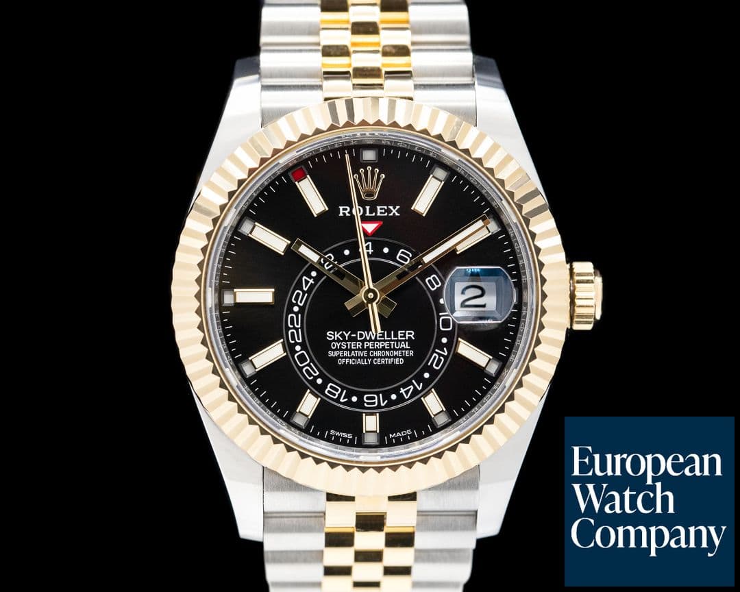 Image of Rolex Sky Dweller Steel & Yellow Gold Black Dial 2023