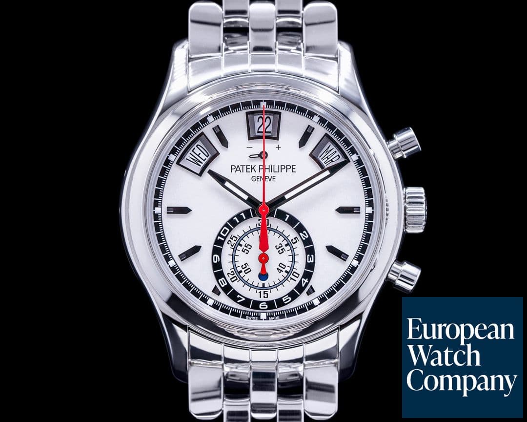 Image of Patek Philippe Annual Calendar 5960 Chronograph SS Silver Dial