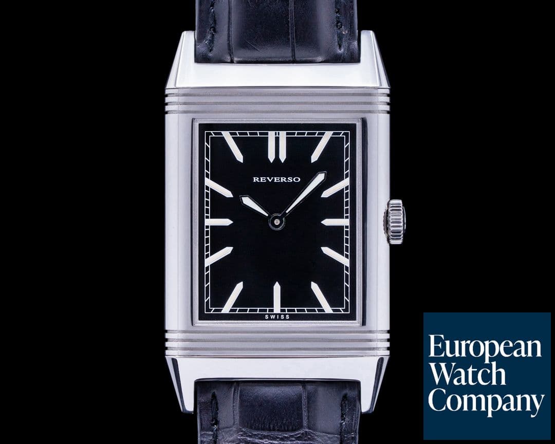 Image of Jaeger LeCoultre Grande Reverso "Tribute to 1931" Ultra Thin SS Black Dial