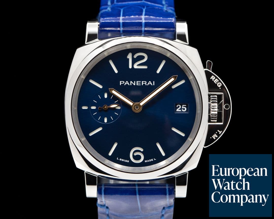 Image of Panerai Luminor "Piccolo" Due SS Blue Dial 38mm