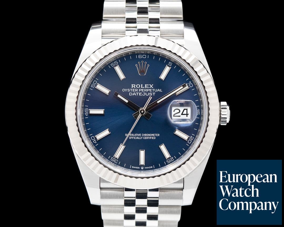 Image of Rolex Datejust 41 Blue Stick Dial SS / SS 2021